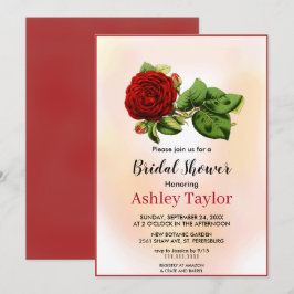 Burgundy ro  rosa sjunker blommigt Möhippa Inbjudningar