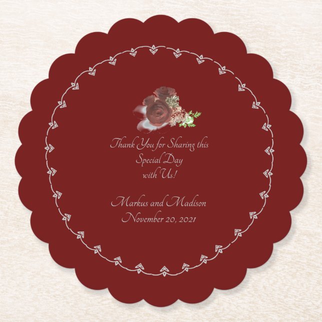 Burgundy Ro ThBäste Underlägg Papper (Framsida)