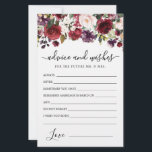 Burgundy röd ros Blommig rådgivning och önskningar<br><div class="desc">Ett vackert burgunderrött och rosafärgat rosen blomsterarrangemang pryder toppen av detta kort för råd och önskningar.</div>