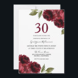 Burgundy Röd ros Elegant 30års födelsedag Party Inbjudningar<br><div class="desc">Burgundy Röd ros Elegant 30års födelsedag Party bjudan Se matchningssamling i Niche and Nest Store</div>