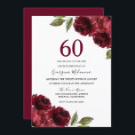 Burgundy Röd ros Elegant 60:e Födelsedagsfesten Inbjudningar<br><div class="desc">Burgundy Röd ros Elegant 60:e Födelsedagsfest inbjudan Se matchningssamling i Niche och Nest Store</div>