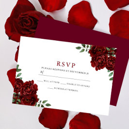 Burgundy Röd ros Romantic Tillfällen OSA Kort