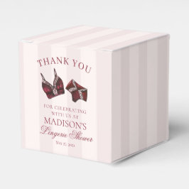 Burgundy Röd Spets Underkläder Dusch Bröllops Efte Presentaskar