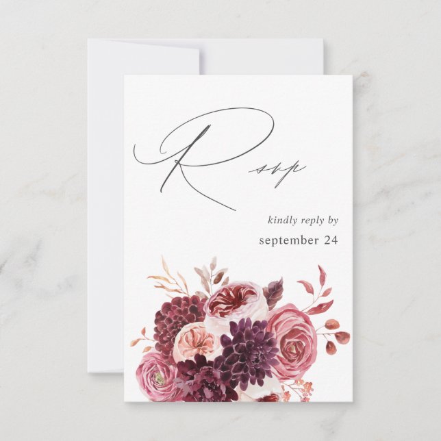 Burgundy & Rosa Blommigt 8A w Meal OSA (Framsida)