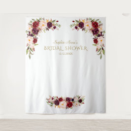 Burgundy Rosa Bröllopsdusch Fotoautomat