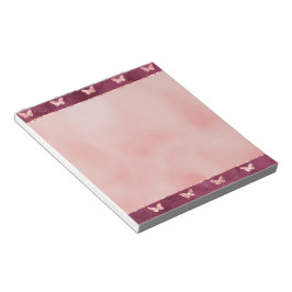 Burgundy Rosa Butterflies Anteckningsblock