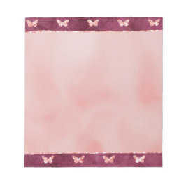 Burgundy Rosa Butterflies Anteckningsblock