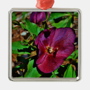 Burgundy Rosa Lenten Ro Julgransprydnad Metall