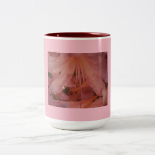 Burgundy Rosa Lily Två-Tonad Mugg