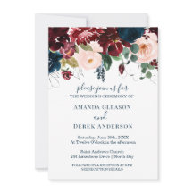 Burgundy, Rosa och Midnight Blue Möhippa Luncheon 