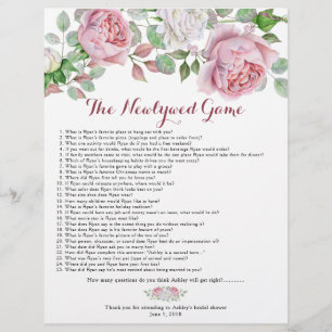 Burgundy Rosa ros Blommigt Möhippa Games Reklamblad