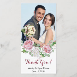 Burgundy Rosa ros Bröllop Tack