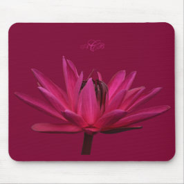 Burgundy Rosa Vatten Lily Mouse Pad Monogram Musmatta