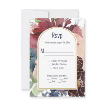 Burgundy, Rosé, Navy Guld Båge RSVP