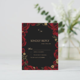 Burgundy Roses Boho Wedding OSA Kort