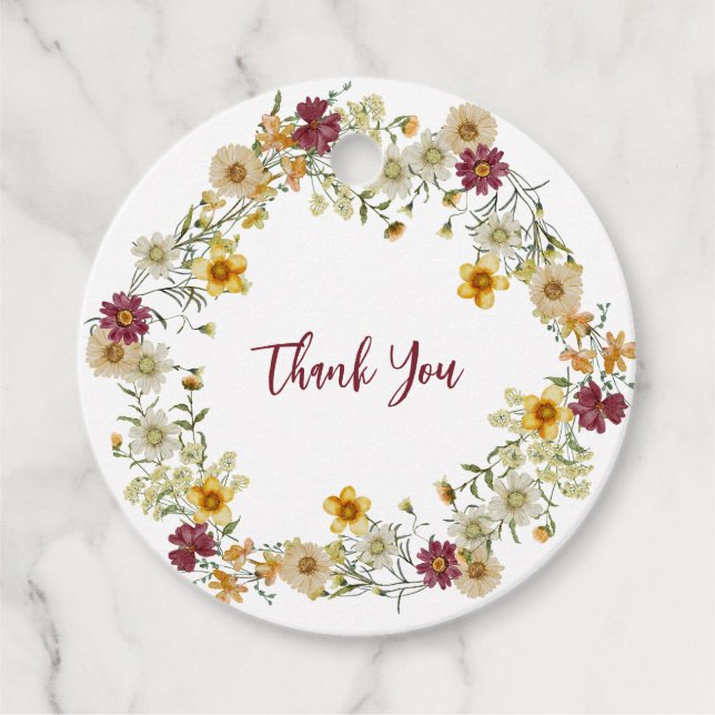 Burgundy rustik spp. gåvor etiketter (Framsida)