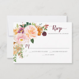 Burgundy Saffron  Mauve Corner Bouquet OSA Kort