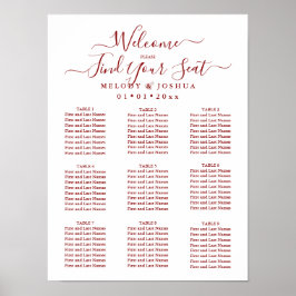 BURGUNDY SEATCHART|DIY FÄRG POSTER