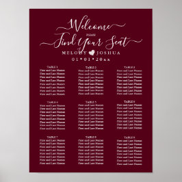 BURGUNDY SEATCHART|DIY FÄRG POSTER