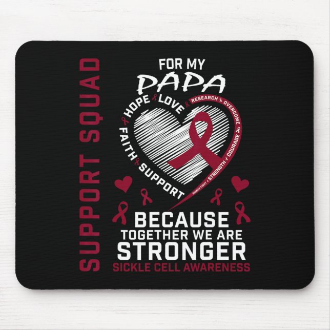 Burgundy Sickle Cell Awareness Items Pappa Support Musmatta (Framsidan)