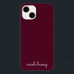 Burgundy-skript | Snyggt Monogram Modern<br><div class="desc">En enkel anpassningsbar i en avslappnad som är handskriven i en enfärgad Burgundy-snyggt. Monogrammet kan lätt vara personlig för att göra en design så unik som du är! Perfektens trendig-gåva eller tillbehör till tillfälle.</div>