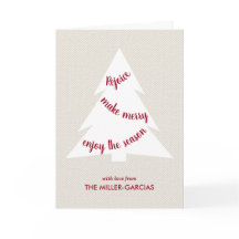 Burgundy-skriptet Julgran Beige Canvas Photo