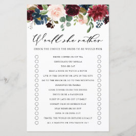 Burgundy skulle hon hellre Möhippa spel