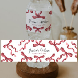 Burgundy slinga  vattenflaskor etikett