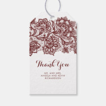 Burgundy Snöre Elegant bröllop