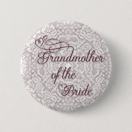Burgundy Snöre Hearts Grandmor of the Bride Knapp