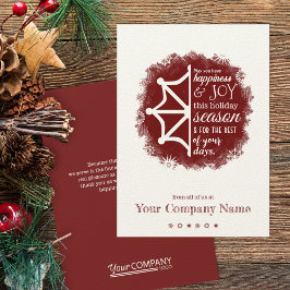 Burgundy Snowflake Business Helgdag Card Inbjudningar