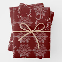Burgundy Snowflake-julfamiljen Namn