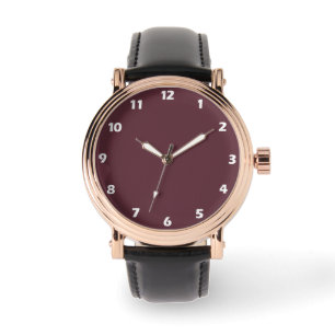Burgundy Solid Färg Armbandsur