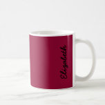 Burgundy Solid Färg Kaffemugg<br><div class="desc">Den här produkten finns i Burgundy,  en djupt röd färg. Anpassa enkelt den här produkten med egen text,  bild eller foto.</div>