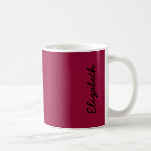 Burgundy Solid Färg Kaffemugg