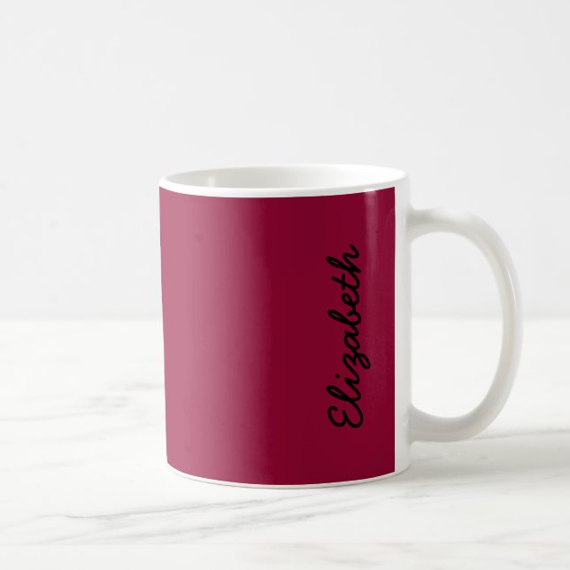 Burgundy Solid Färg Kaffemugg (Höger)