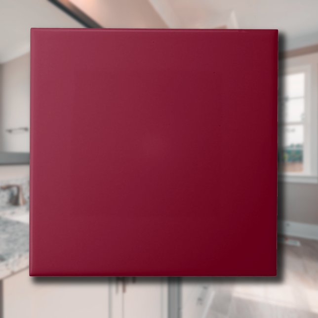 Burgundy Solid Färg | Klassisk | ELEGANT Kakelplatta (Skapare uppladdad)