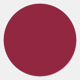 Burgundy Solid Färg Runt Klistermärke
