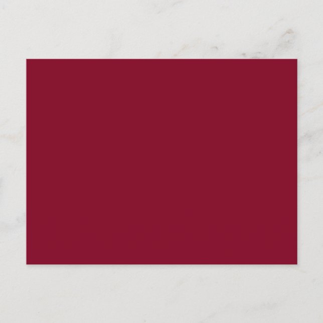 Burgundy Solid Färg Vykort (Framsida)
