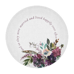 Burgundy Splendor Watercolor Blommigt White Bröllo
