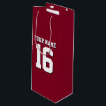 Burgundy Sporty Team Jersey<br><div class="desc">Burgundy Team Jersey/Sports Jersey/Football Jersey Anpassa detta med ditt eget namn eller lag namn och ett nummer. Du kan ändra textens storleka placering, färg och placering om du behöver göra ändringar, ta bort textskuggan, lägga till egen text och/eller bilder för att skapa din egen unika design med mera. FantabulousSports/Fantabulous Sports...</div>