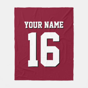 Burgundy Sporty Team Jersey Fleecefilt