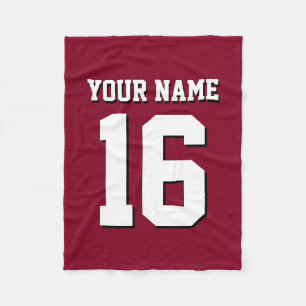 Burgundy Sporty Team Jersey Fleecefilt