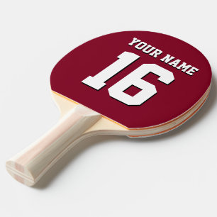 Burgundy Sporty Team Jersey Pingisracket