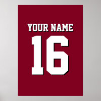 Burgundy Sporty Team Jersey