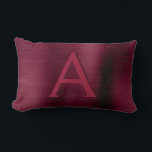 Burgundy Stainless Steel Monogram Namn & Initial Lumbarkudde<br><div class="desc">Burgundy Violet Stainless Steel Monogram Namn och Initial Pillow. Den här Cranberry Lila-kudden gör perfektens födelsedag eller möhippans gåva till någon som dekorerar hennes rum i Burgundy.</div>