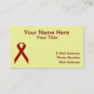 Burgundy Standard Ribbon av Kenneth Yoncich Visitkort