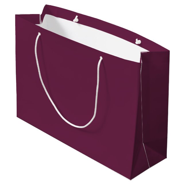 Burgundy stor gift-säck - design för ett Färg (Baksidan Vinklad)