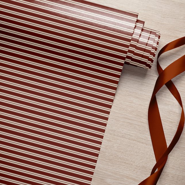 Burgundy Stripe Presentpapper (Skapare uppladdad)