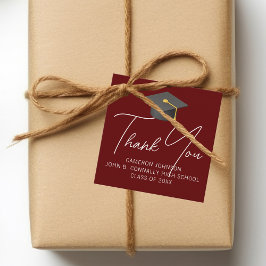 Burgundy Student Personlig Studentfest Gåvor Etiketter